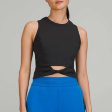NWT Lululemon Cropped Cotton Ribbed-Band Tank Top