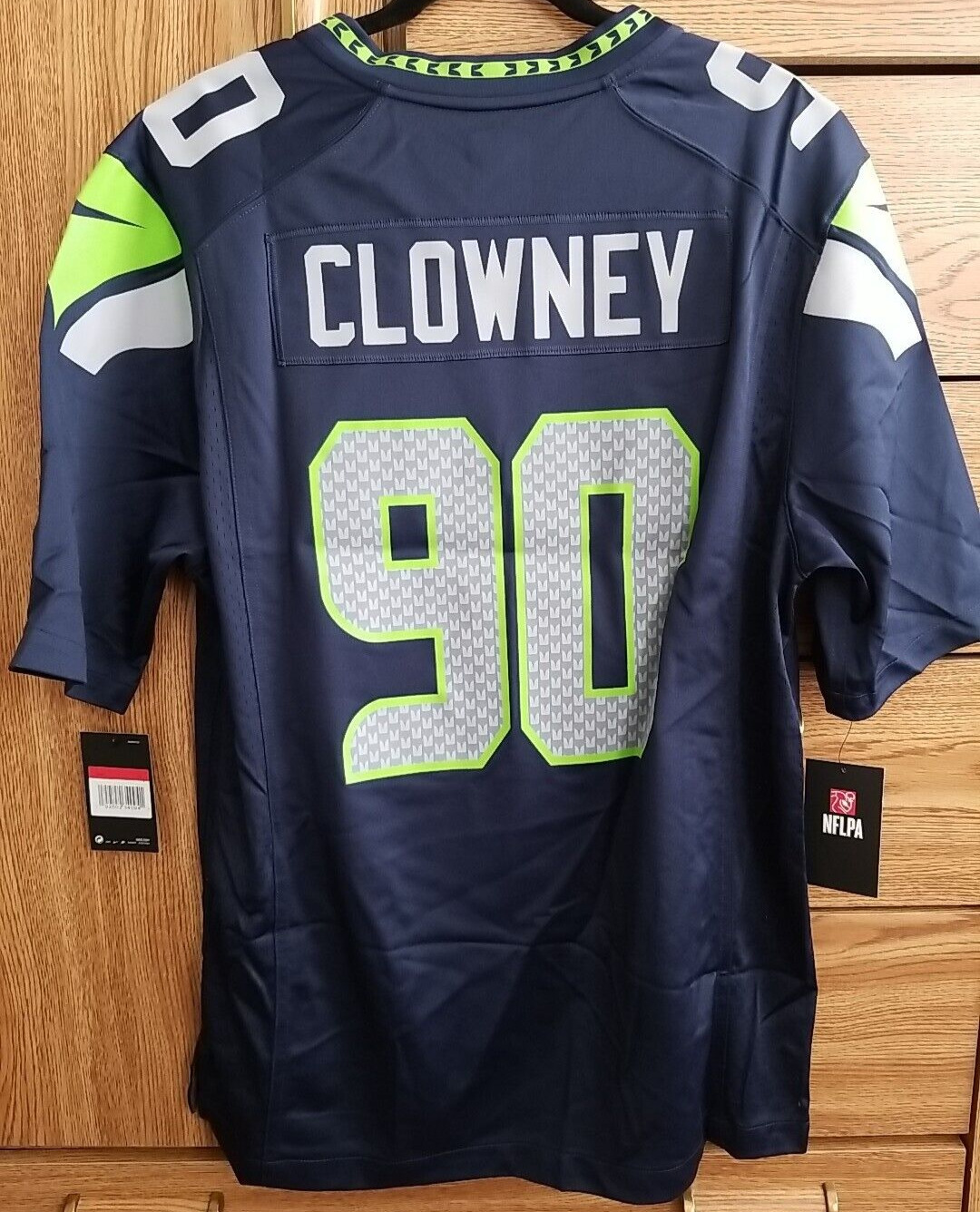 Jadeveon Clowney #90 Seattle Seahawks Nike Player Game Large Jersey Navy - New