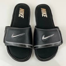 Nike Men’s Size 11.0 Comfort Slide 2 Black & Silver Foam Slide Sandals 2013