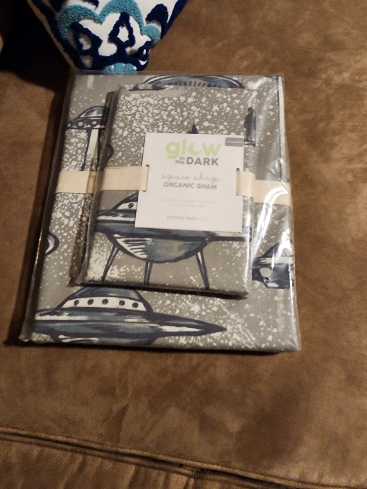 Pottery barn space ship duvet cover set