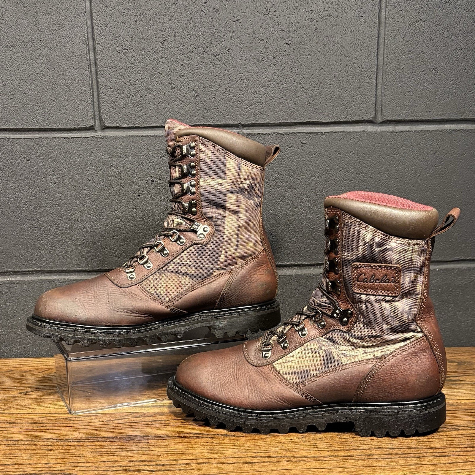Cabela’s Iron Ridge 81-4056 Brown Leather Camo Hunting Hiking Boots Men’s 11 D