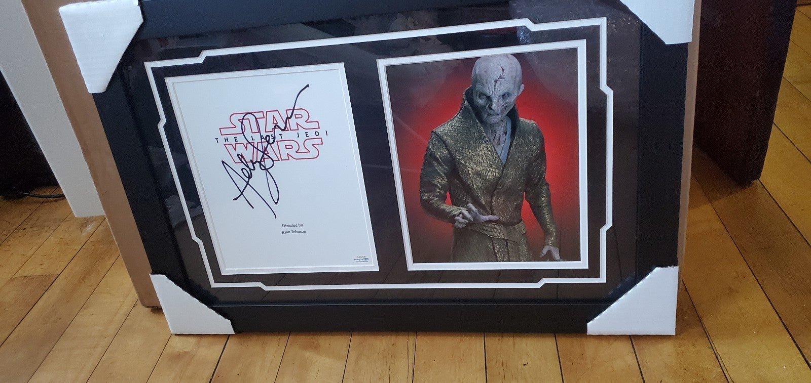 Star Wars The Last Jedi Signed Andy Serkis Screenplay In A Custom Frame