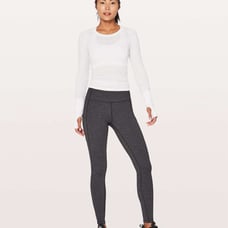 lululemon Speed Up Tight, Variegated Heathered Black, Size 4