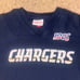 Los Angeles Chargers Mitchell & Ness NFL 100 Long Sleeve V-Neck T-
