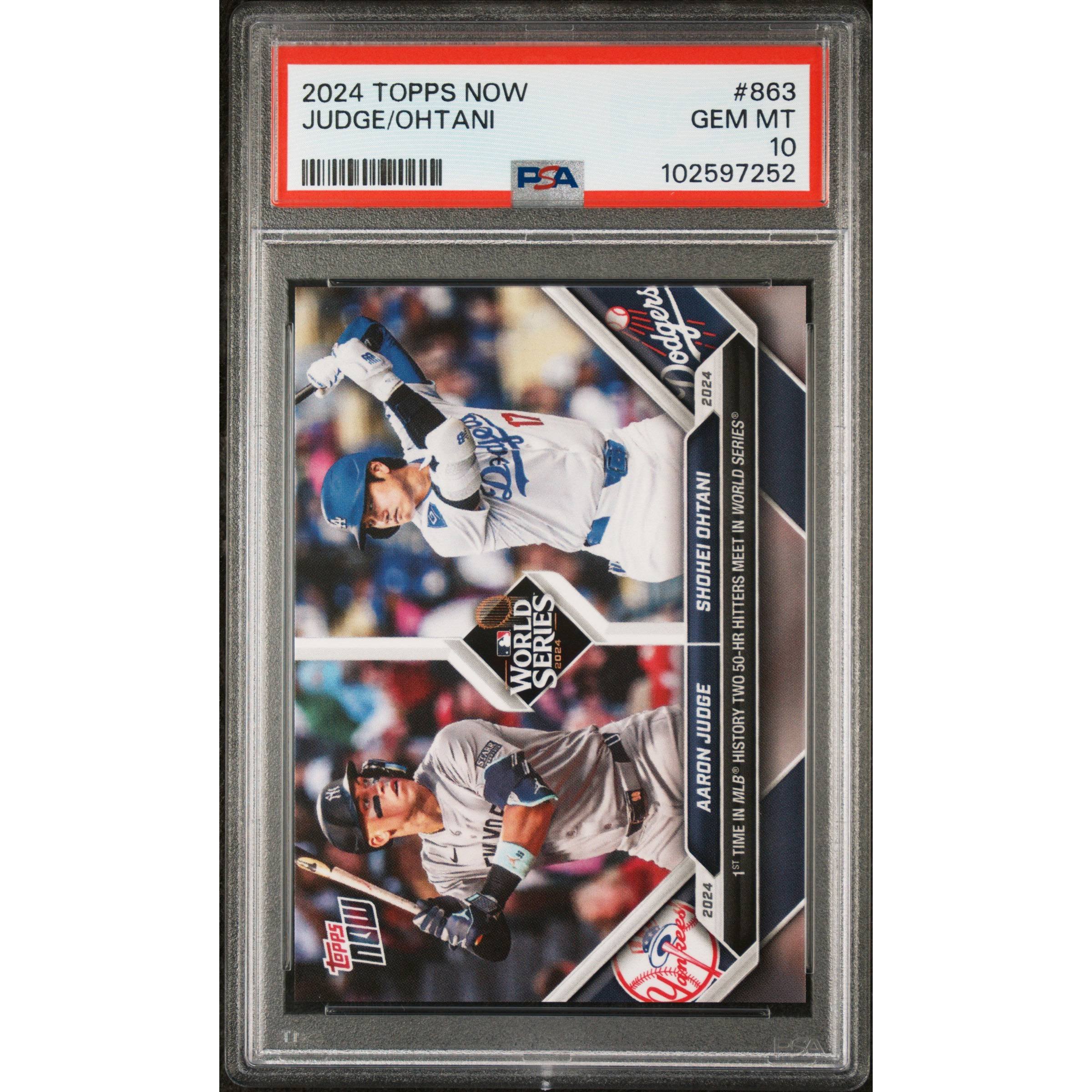 Graded 2024 Topps Now Aaron Judge/Shohei Ohtani #863 Card PSA 10