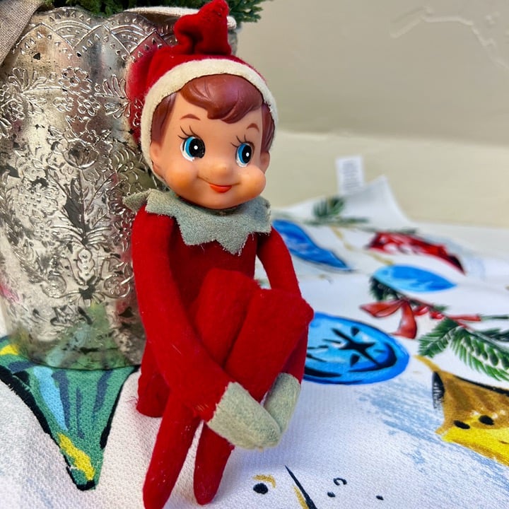 Vtg Commonwealth of Pennsylvania Elf Pixie Christmas Ornament Knee Hugger Japan
