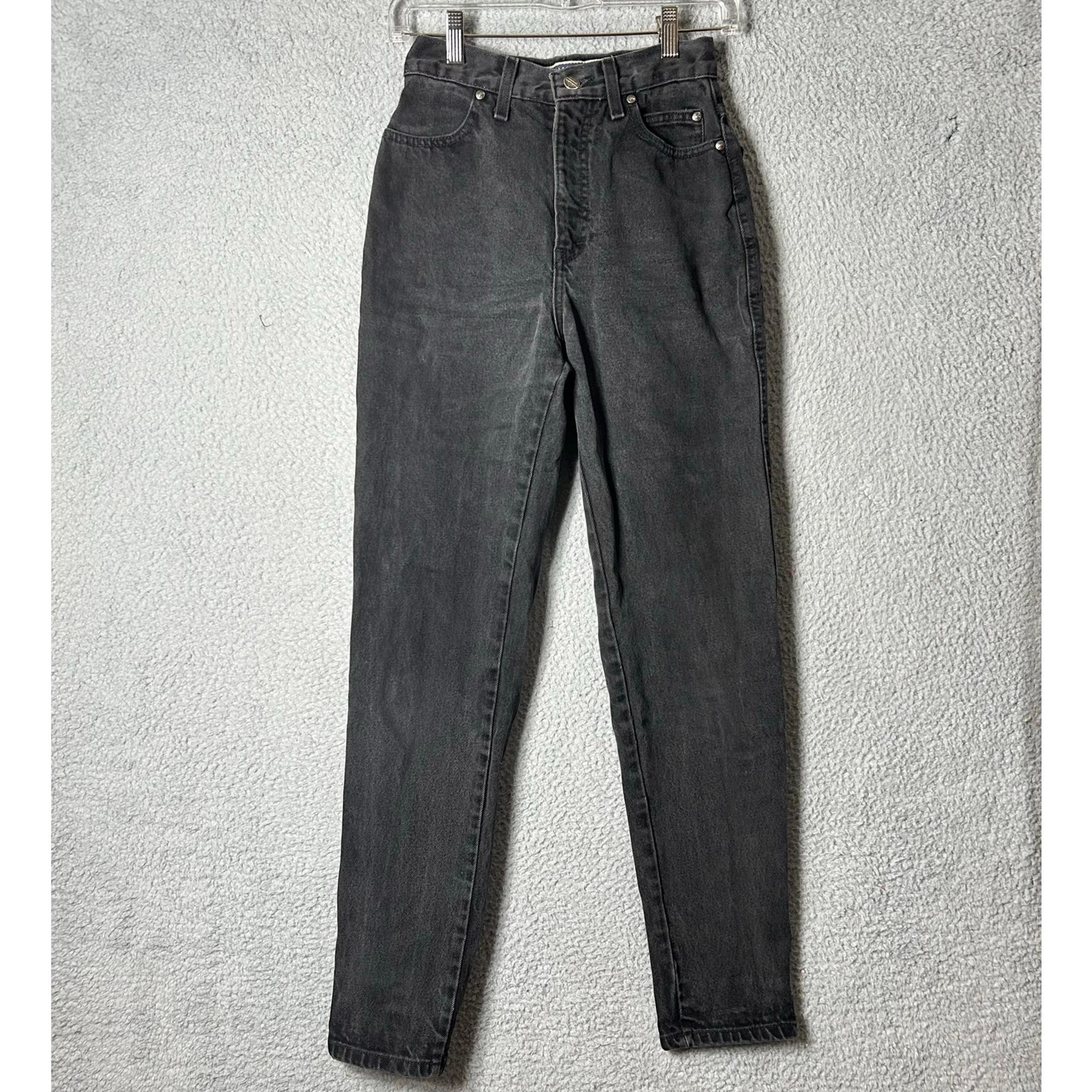 Harley Davidson Jeans Womens 2 Black Biker Blues High Rise Straight Boyfriend