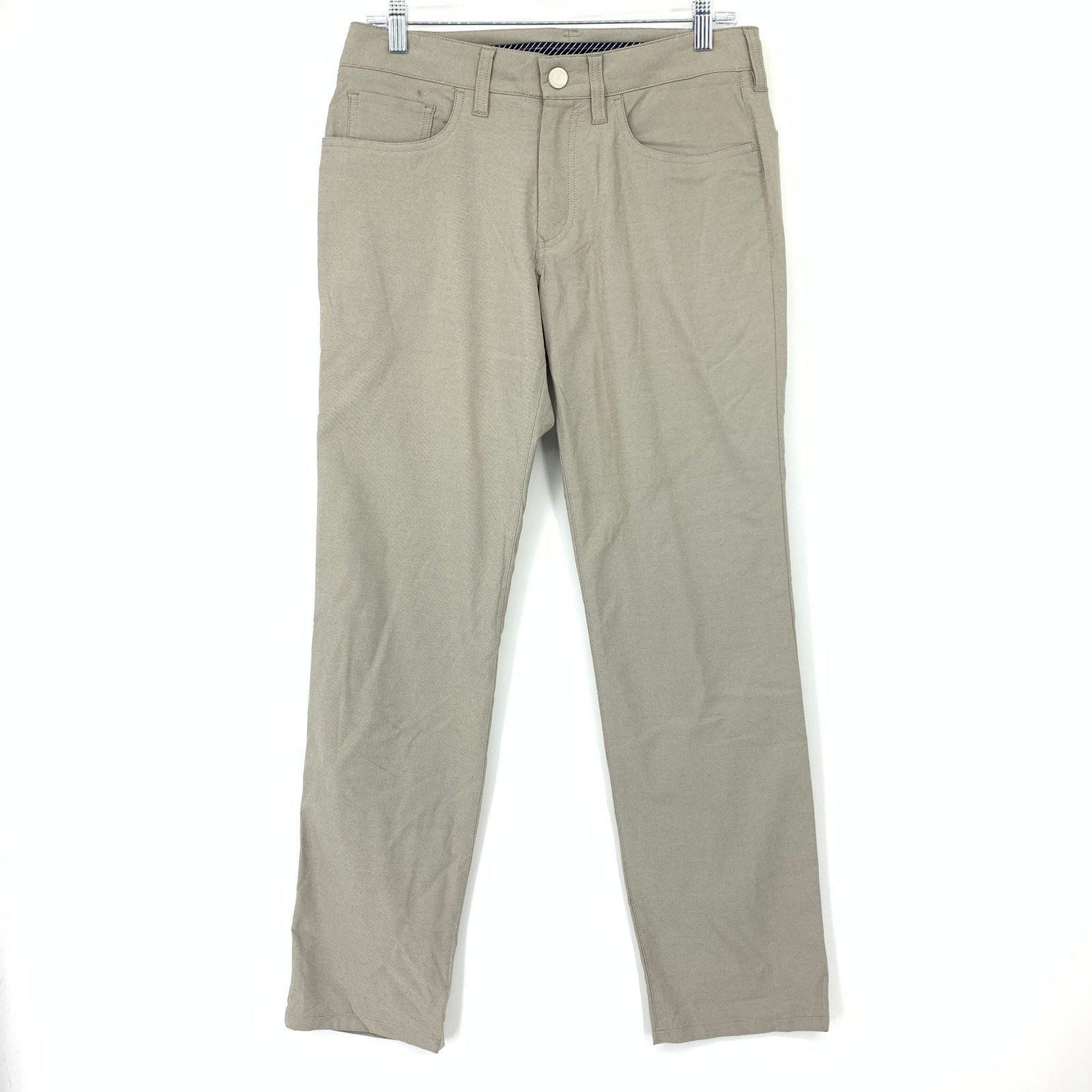 Bonobos Golf Lightweight 5-Pocket Pant Mens Sz 30 X 30 Slim Fit Light Beige Gray