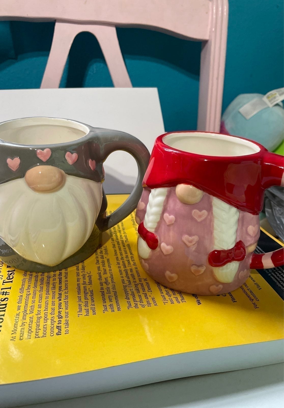 Valentine gnome mugs