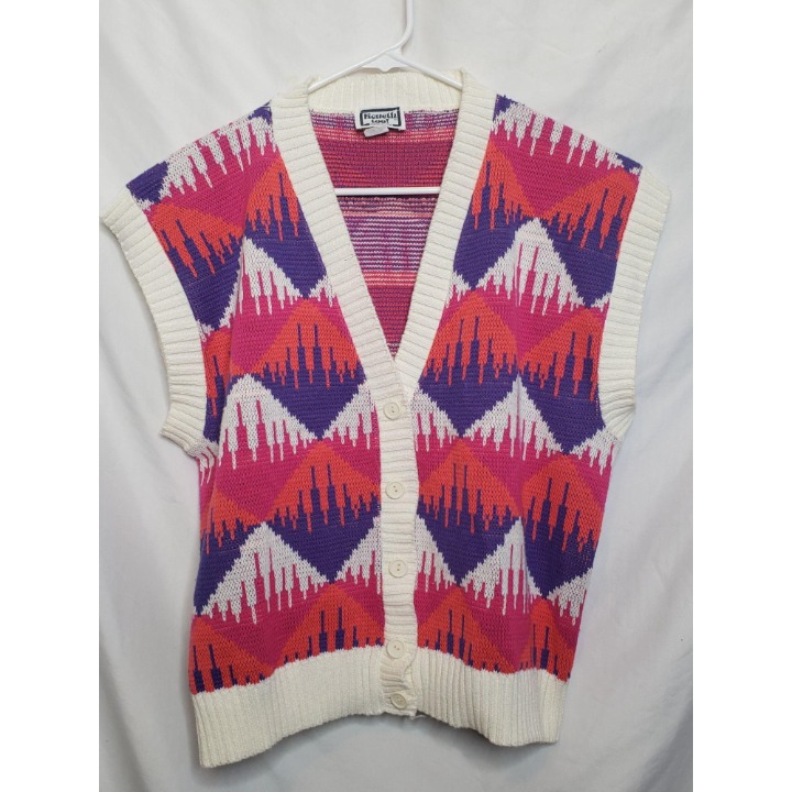 Kenneth Too OSFM Acrylic Sweater Vest Pi