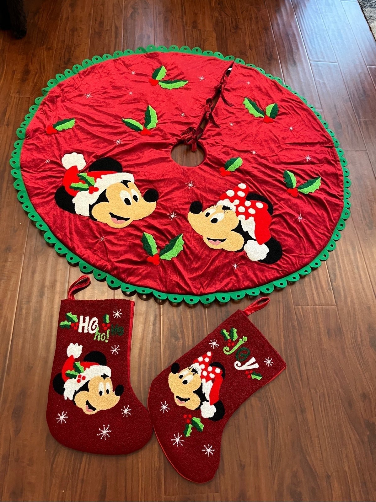 Disney tree skirt & stockings