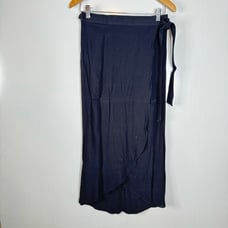 & Other Stories Black Midi Wrap Skirt Size 6