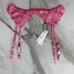 NWT Fleur du Mal Pink Lemonade Lily Embroidery Garter Belt 2 Small