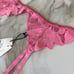 NWT Fleur du Mal Pink Lemonade Lily Embroidery Garter Belt 2 Small
