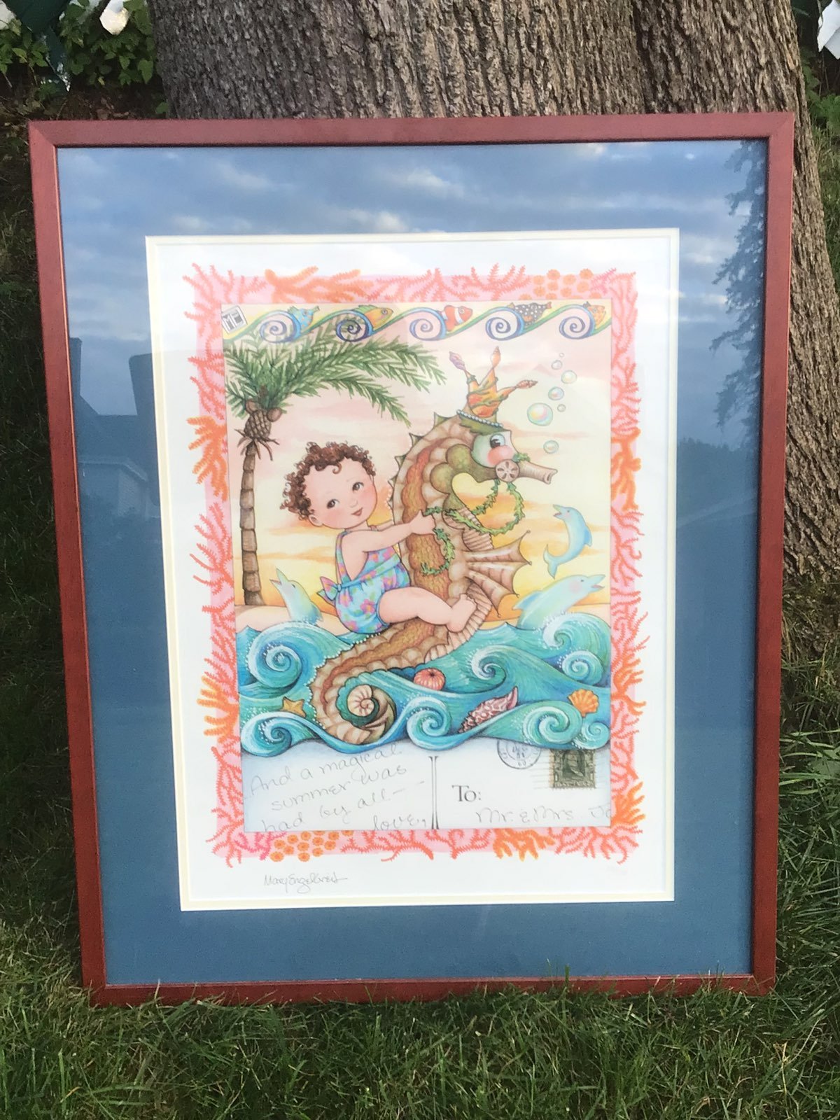 Mary Engelbreit signed print 28x23in