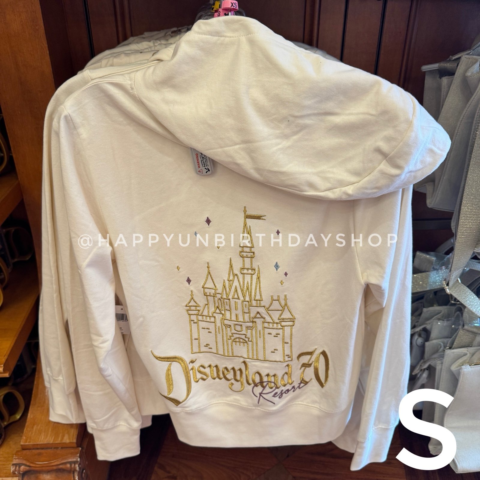 Disney Parks Disneyland 70th Anniversary Celebration Castle Zip Up Hoodie S