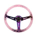 NEW NISMO Universal 6-Hole 350mm Deep Dish Pink Crystal Bubble Steering Wheel