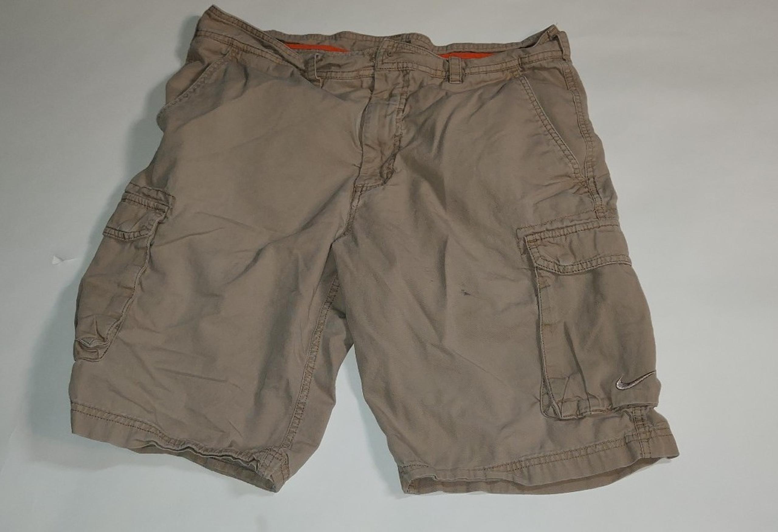 Nike The Athletic Department Mens 32 Cargo Shorts  Khaki Relaxed Fit Mid Rise