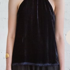 345 Raquel Allegra Velvet Halter Top In Rustic Bronze