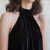 345 Raquel Allegra Velvet Halter Top In Rustic Bronze