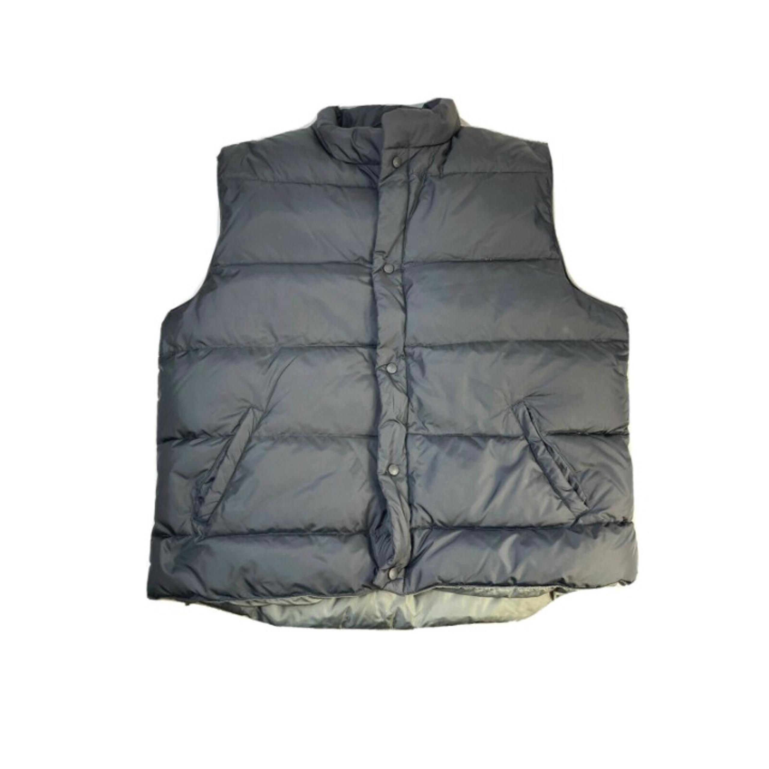 Vintage Cabelas Goose Down Fill Snap Button Puffer Vest Black Mens XL