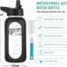 32 oz Glass Water Bottle with Straw and Handle Large Sports Black