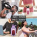 32 oz Glass Water Bottle with Straw and Handle Large Sports Black