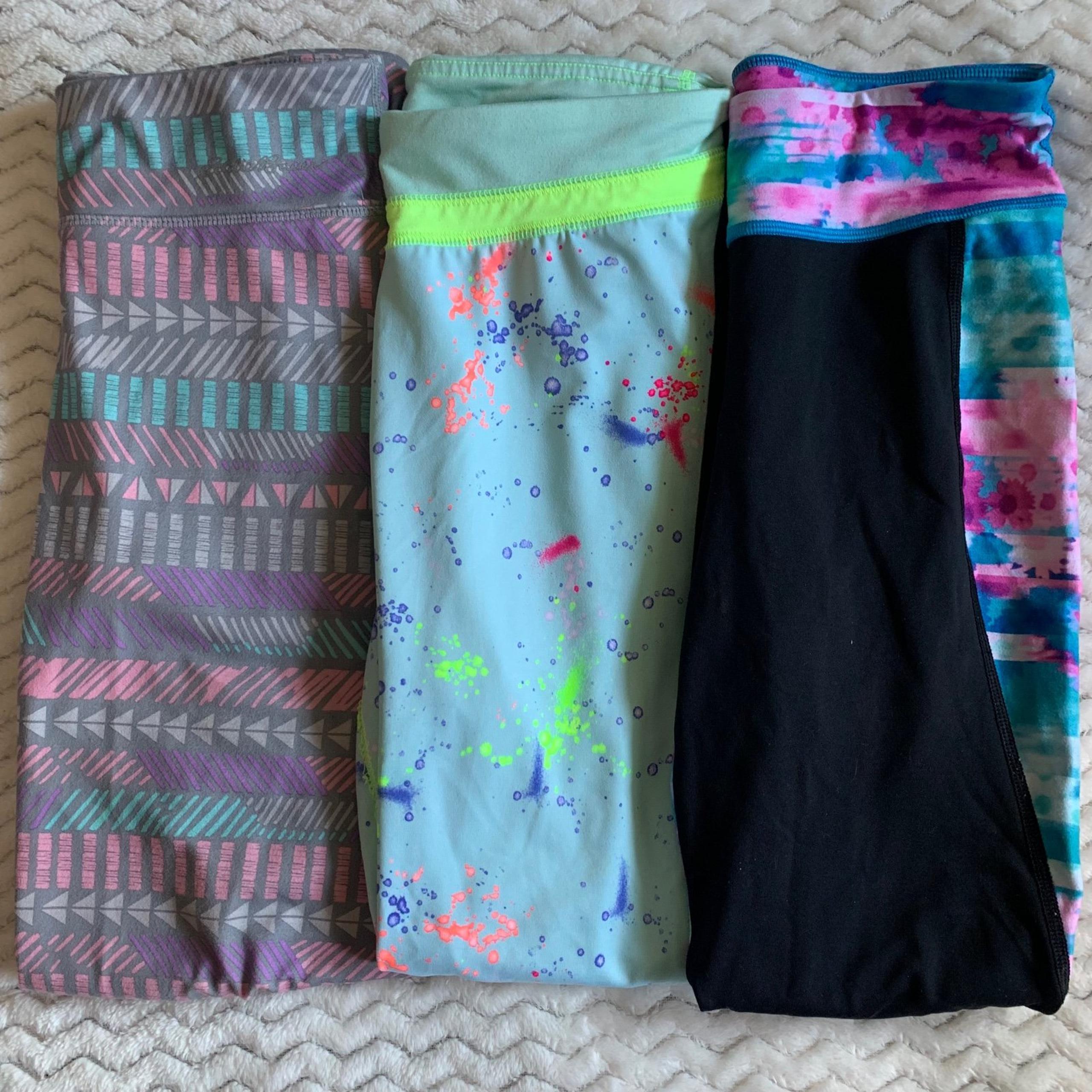 Girls pack of 3 colorful leggings Reebok Eddie Bauer