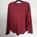 NEW Cupio Plum Wine Red Stretchy Elastic Long Sleeve Shirt Top Size Medium