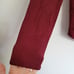 NEW Cupio Plum Wine Red Stretchy Elastic Long Sleeve Shirt Top Size Medium
