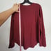 NEW Cupio Plum Wine Red Stretchy Elastic Long Sleeve Shirt Top Size Medium