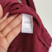 NEW Cupio Plum Wine Red Stretchy Elastic Long Sleeve Shirt Top Size Medium