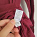 NEW Cupio Plum Wine Red Stretchy Elastic Long Sleeve Shirt Top Size Medium
