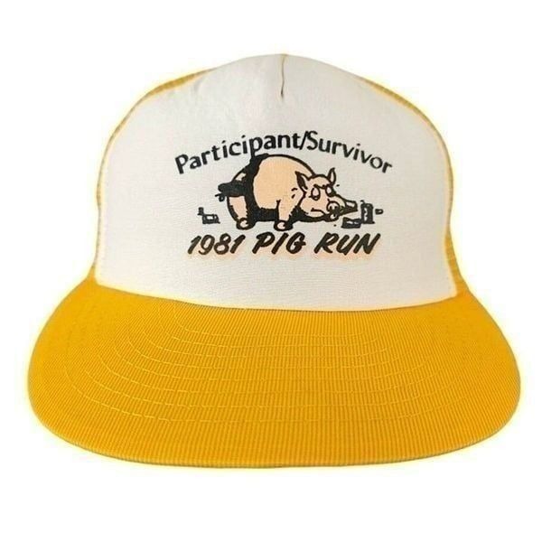 Southern California Police 1981 Pig Run Trucker Hat Mens One Size Vintage 80s