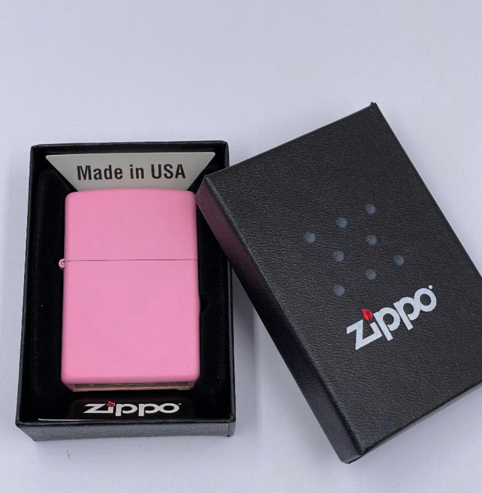 Zippo Windproof Lighter | Pink Matte | Unique Vintage