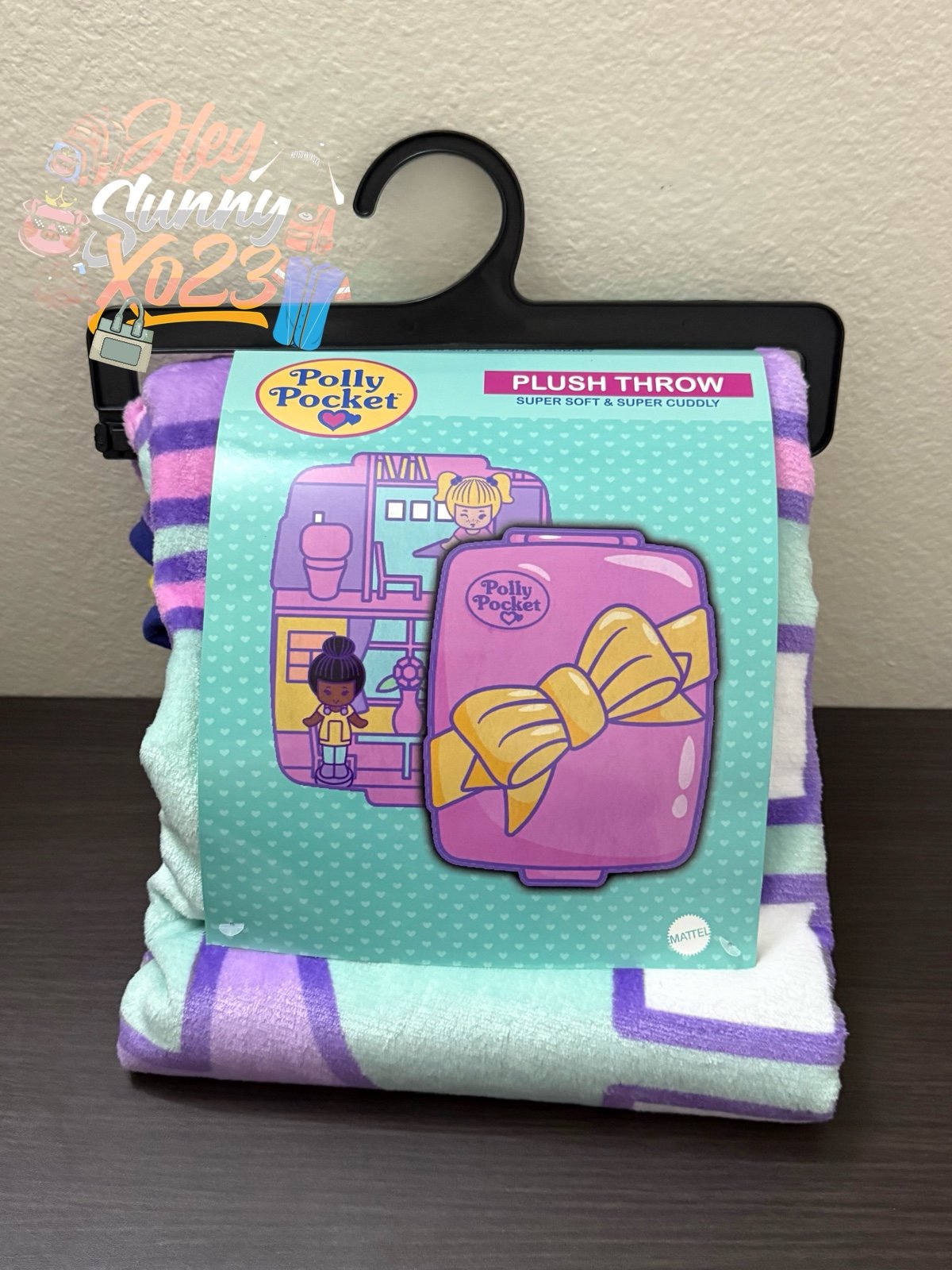 Polly Pocket Playset Figural Double Sided Fleece Throw Blanket