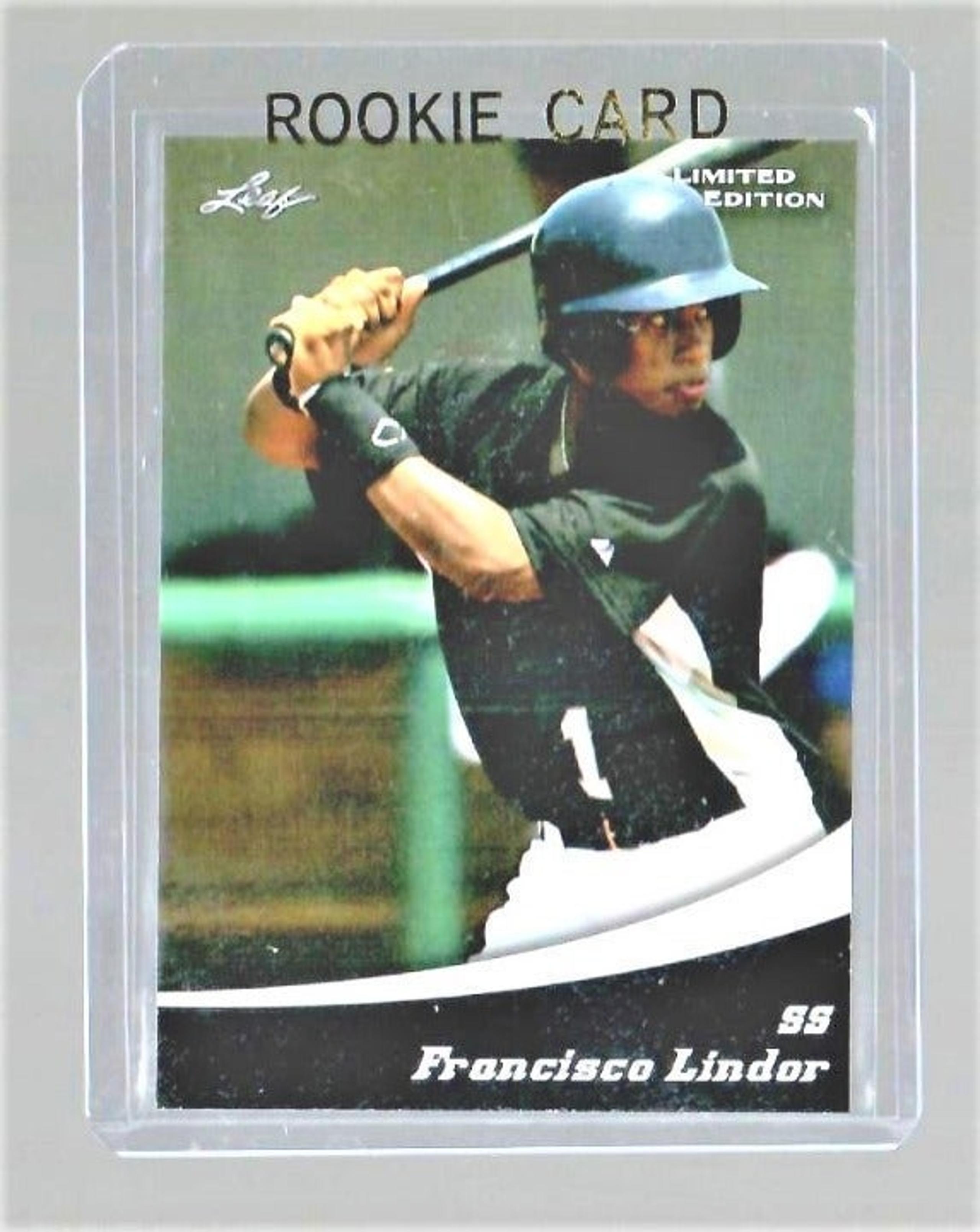 Francisco LINDOR - NY Mets Super-Star SS - 2011 Leaf draft pre-Rookie RC card