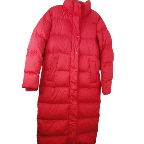 Lululemon Women's Red Casual Wunder Puff 600-Down-Fill Long Puffer Jacket Sz 4