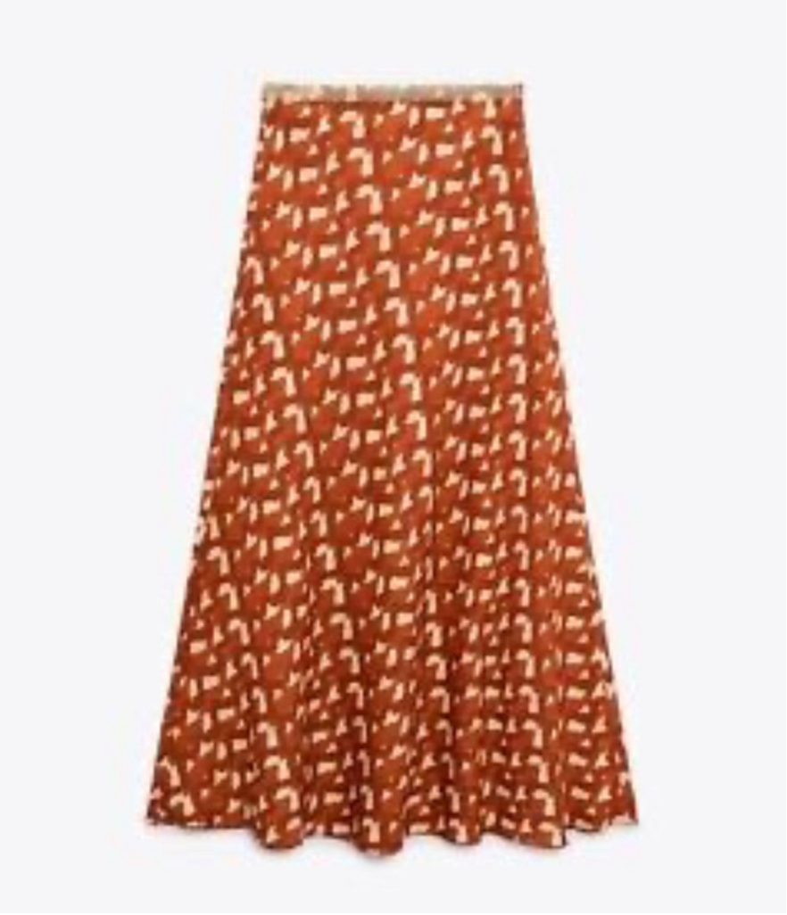 Women's Zara Skirt, Size S, Terracotta Brown