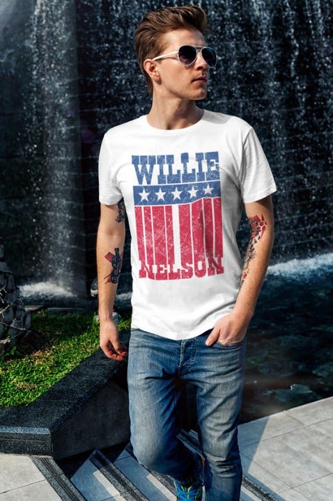 Willie Nelson Retro T-Shirt Unisex Cotton Tee - S to 5XL