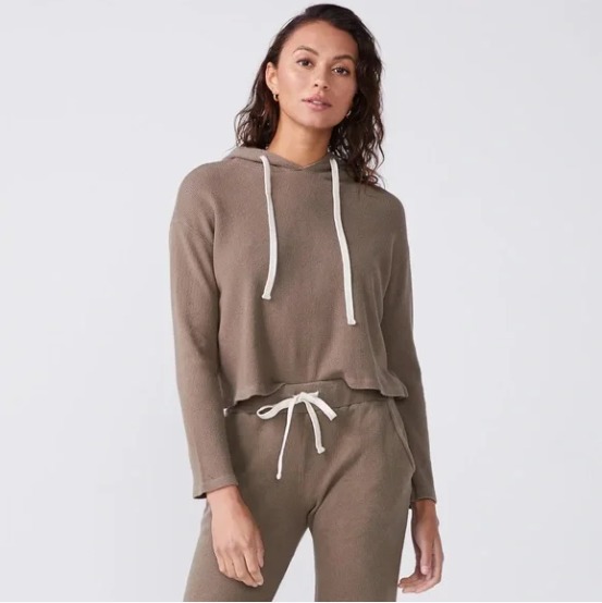 MONROW Pebble Brushed Thermal Pullover XS NEW