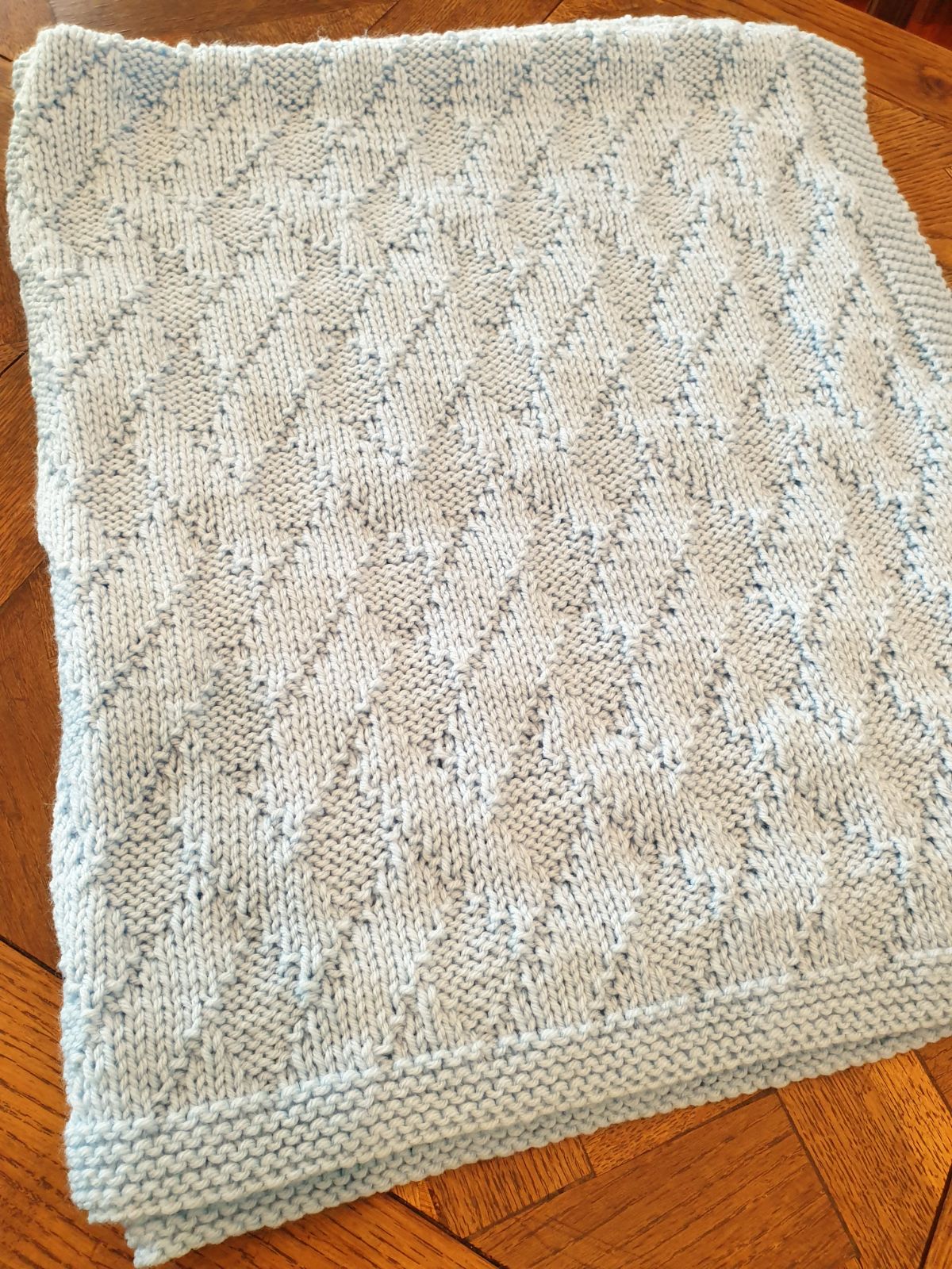 Hand Knitting Baby Blanket