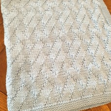 Hand Knitting Baby Blanket
