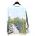 Stella McCartney Ines women's sweater size 42/M Green Landscape print viscose