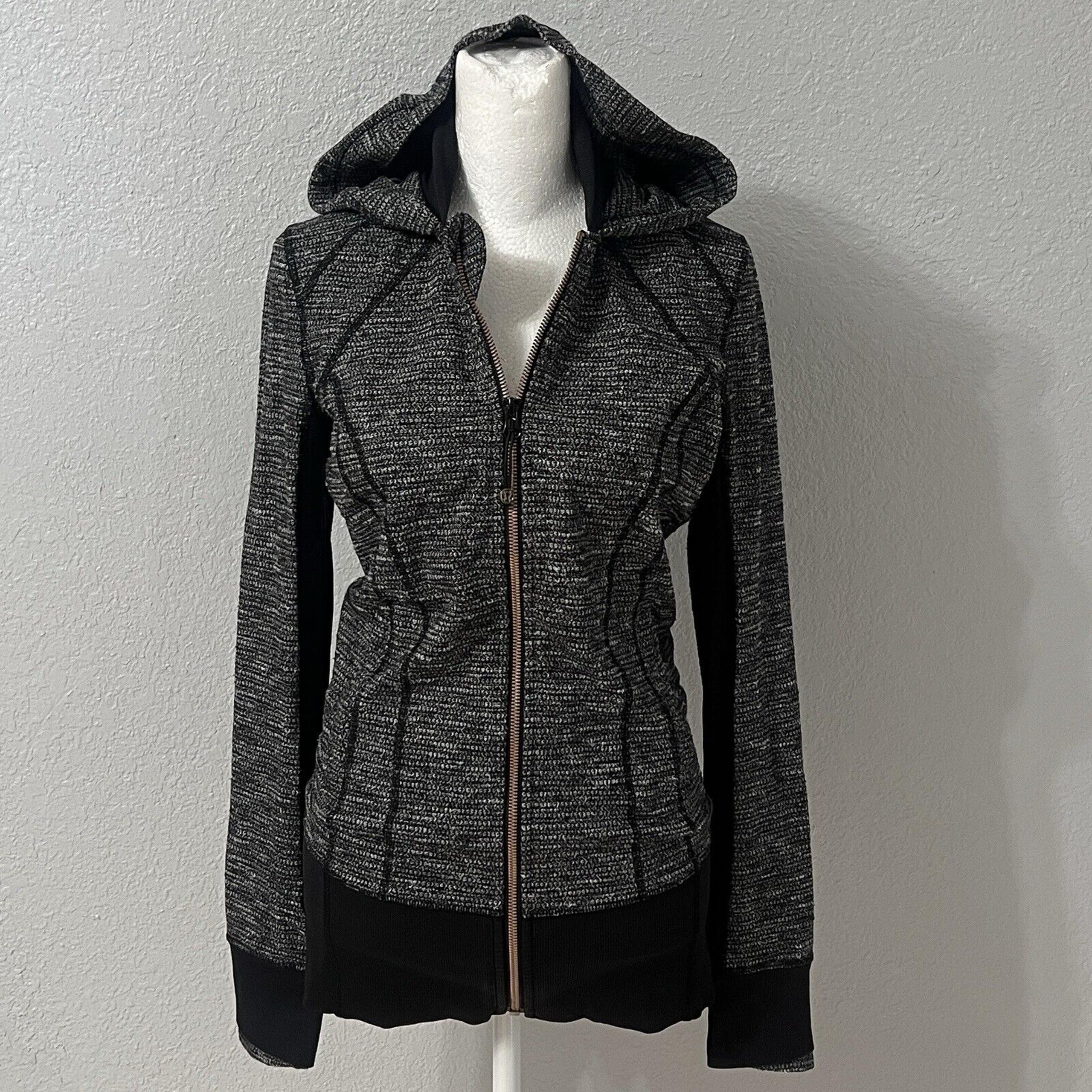 Lululemon Daily Practice Jacket Space Dye Twist Dark Slate Full Zip Womens 4