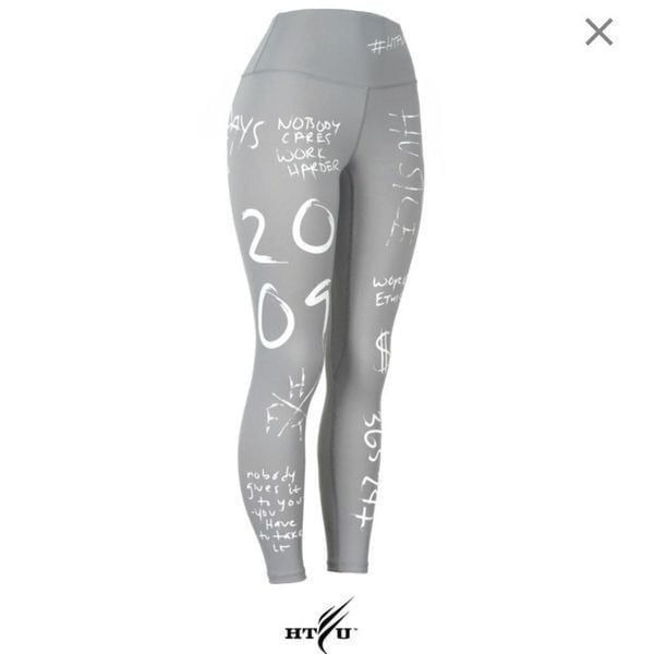 NWT HTFU high waist analog leggings light gray extra small V4 limited edition