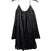 Lavender Brown Women Long Sleeve Cold Shoulder Black Party Lace Dress (M) NEW