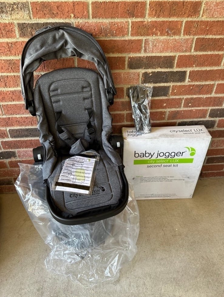 NEW Baby Jogger City Select LUX Stroller Second Seat Kit w/ Adapters