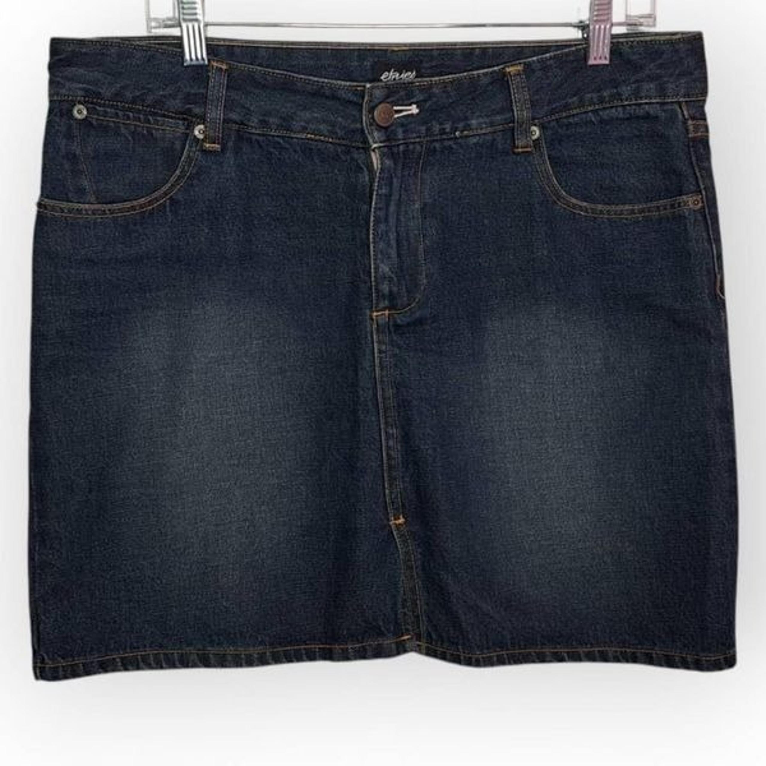 Etnies Junior's Emo Skater Y2K Denim Mini Skirt size 11