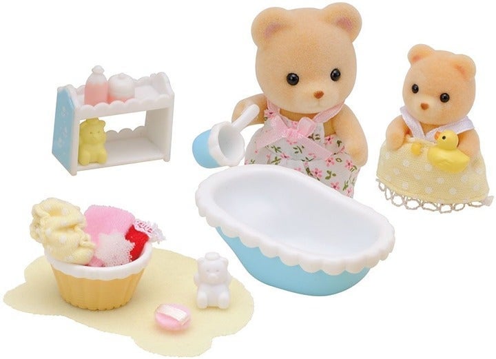 Sylvanian families calico critters retired Bath Time NRFB